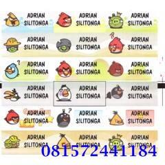 Stiker baju / label nama untuk di baju ( bahan kain )