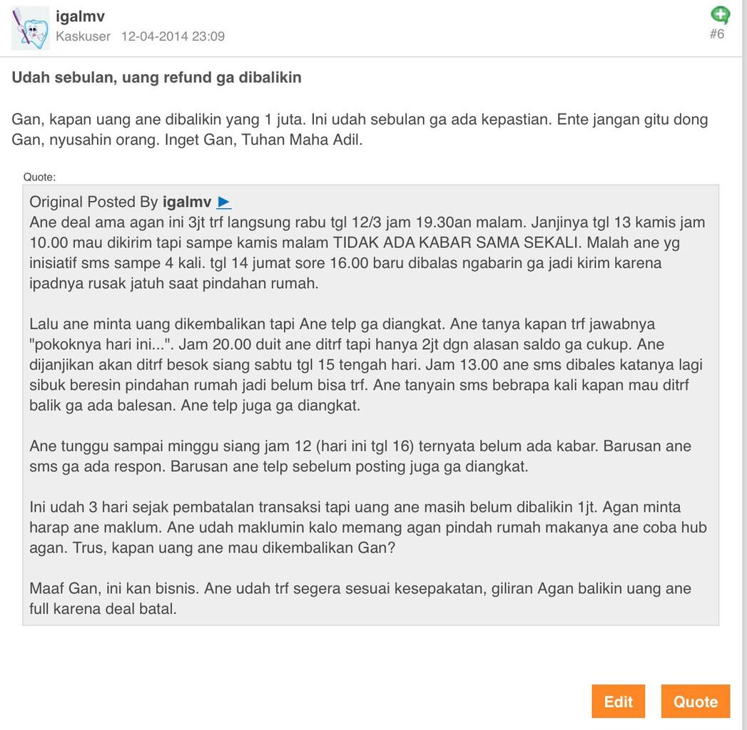 SURAT TERBUKA UNTUK AGAN PECAHBULU (atau ANDIDELFI, atau DAGING.KOTOK)