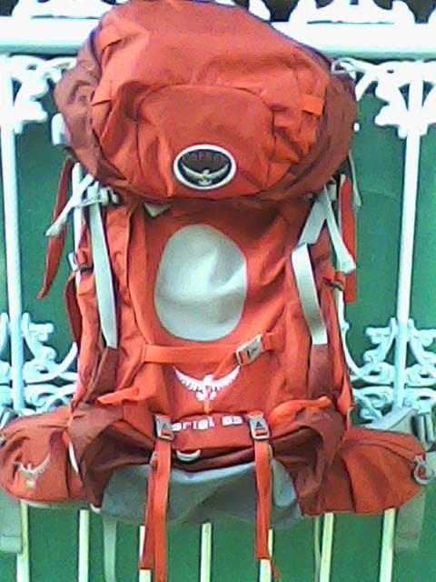 Jual rugi Carrier Osprey Ariel 55 Merah baru beli belum pernah dipake sama sekali