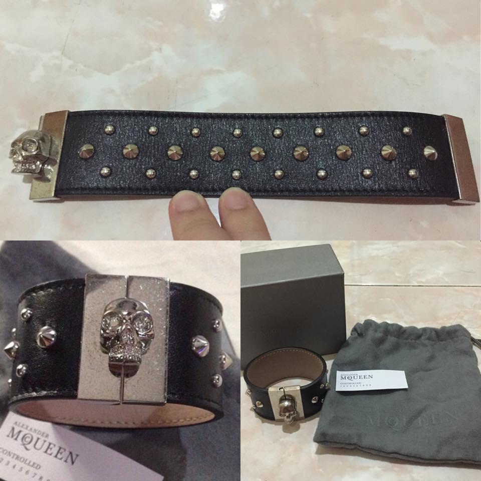 alexander mcqueen leather bracelet 100% authentic