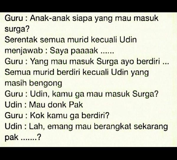 ada guru bertanya pada muridnya