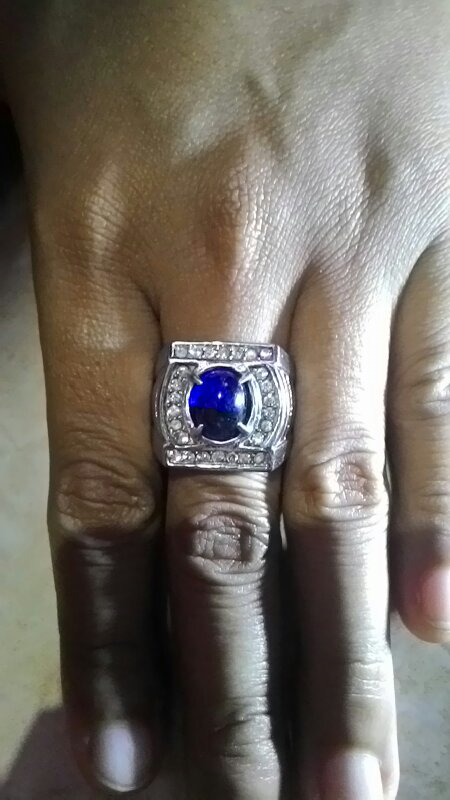 batu cincin blue saphire dan ruby