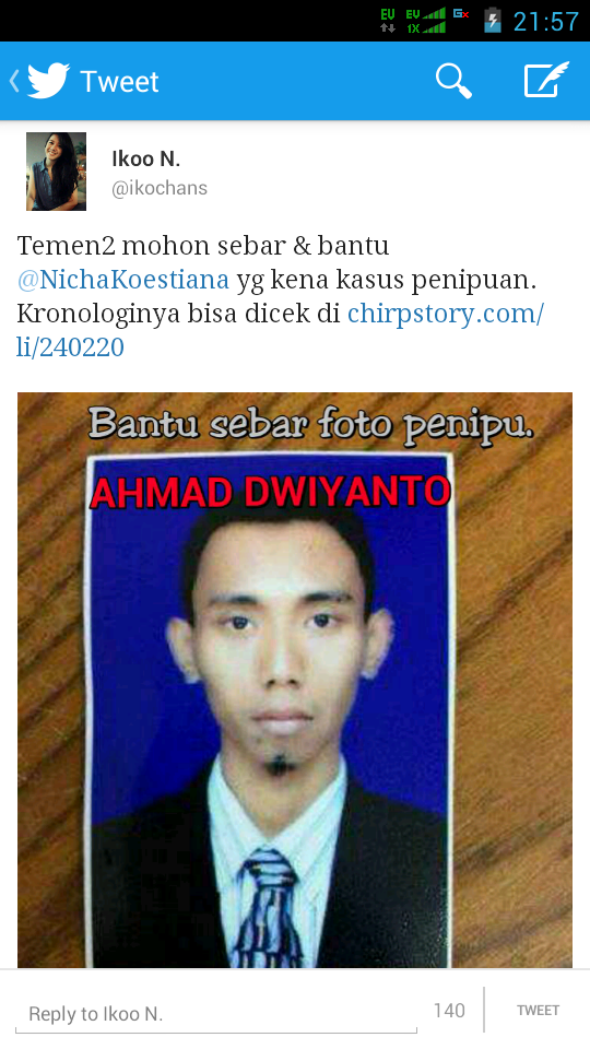Mohon Info dan Bantu Sebar Foto Penipu