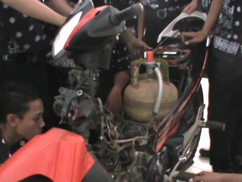 Kreasi Siswa SMK, Sepeda Motor Ini Ditenagai Tabung Gas 3 Kg