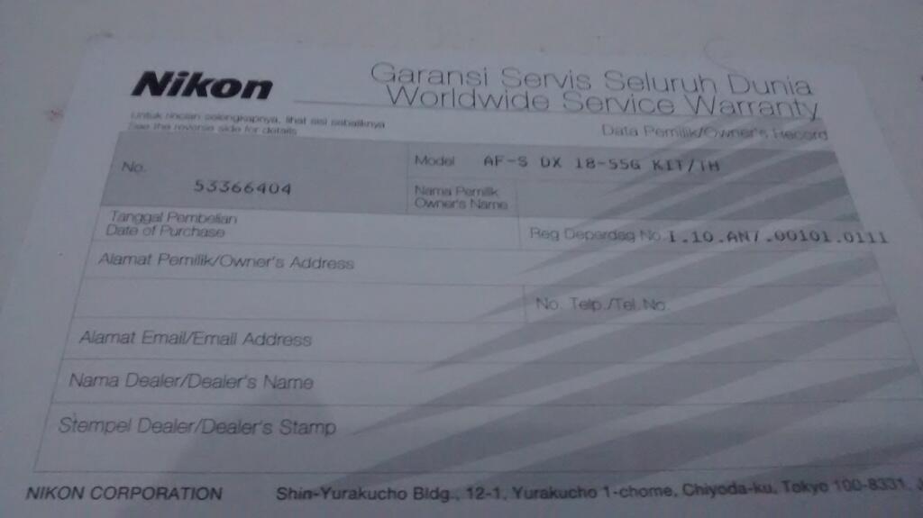 Bedanhya Garansi ALTA Nikon dengan Garansi Warranty