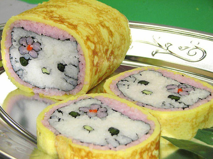 Gila Makanan sushi ini di desain Lucu dan Imut dan Menarik sebelum di makan