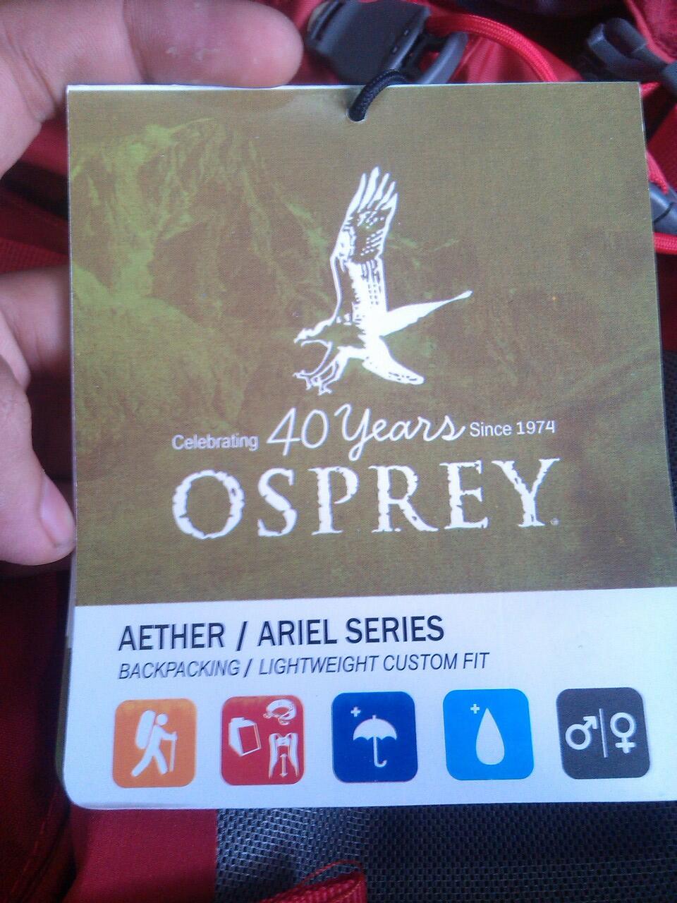 jual osprey ariel 55 merah kestrel 48 biru