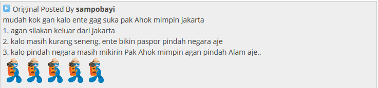 PAK AHOK JADI GUBERNUR. YANG NOLAK SILAHKAN KELUAR DARI JAKARTA.