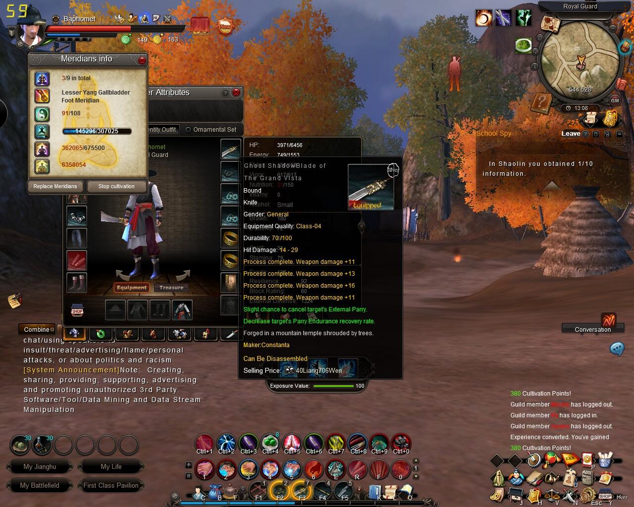 WTS Char Royal Guard Age Of Kungfu