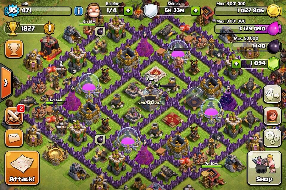 JUAL ID Clash Of Clans COC Th 9 LV 95 LAVA HOUND OK!