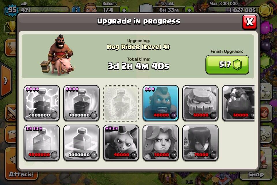 JUAL ID Clash Of Clans COC Th 9 LV 95 LAVA HOUND OK!