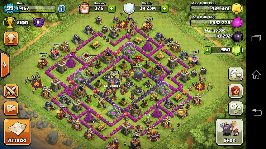 akun COC lv 99 (clash of clans)