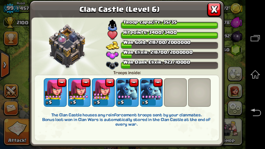 akun COC lv 99 (clash of clans)