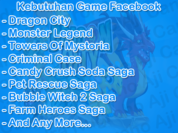 Kebutuhan Game Facebook | Lengkap | Murah | Aman | Terpercaya |