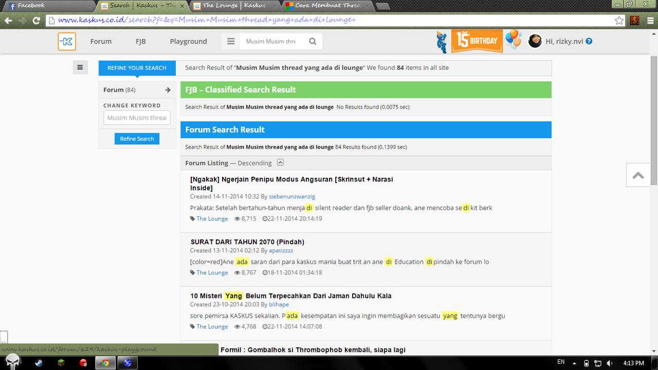 Flashback tentang thread booming di akhir 2013 - 2014 