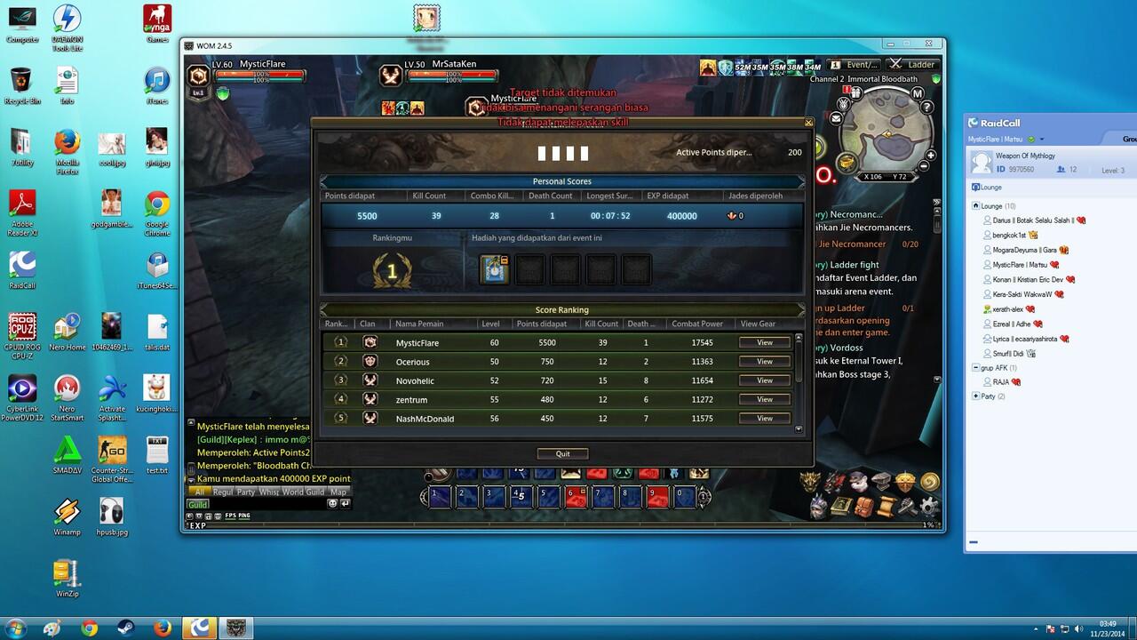 JUAL CHAR DEWA WOM (WEAPON OF MYTHOLOGY)