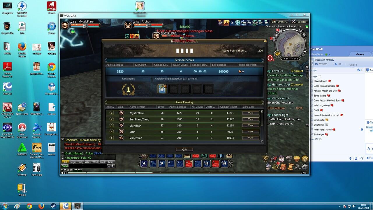 JUAL CHAR DEWA WOM (WEAPON OF MYTHOLOGY)