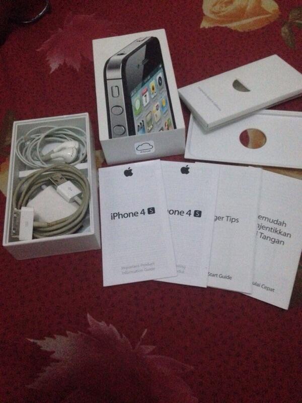 Iphone 4s black 16gb fu fullset