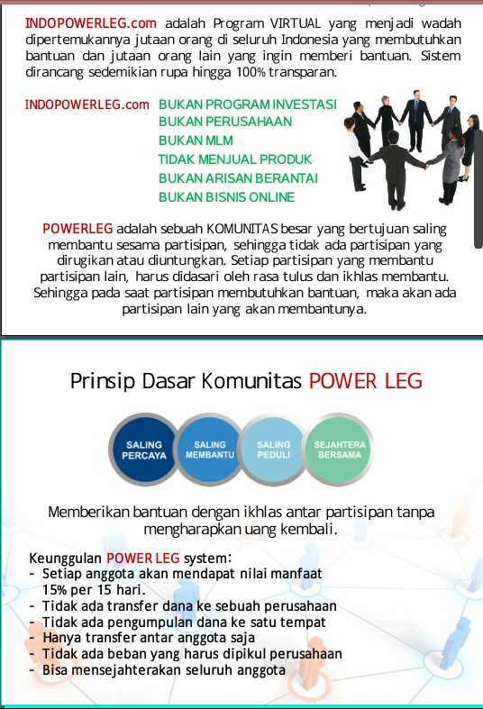 INDOPOWERLEG Sistem Monoleg murni (SPILLOVER FOREVER)