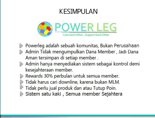 INDOPOWERLEG Sistem Monoleg murni (SPILLOVER FOREVER)