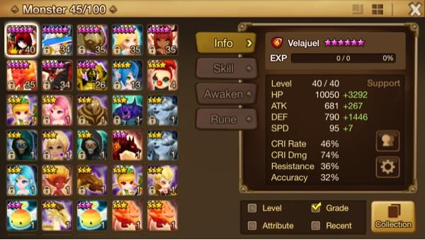 ID SUMMONERS WAR LV 37 FIRE ARCH + CHIMERA AWAKENED