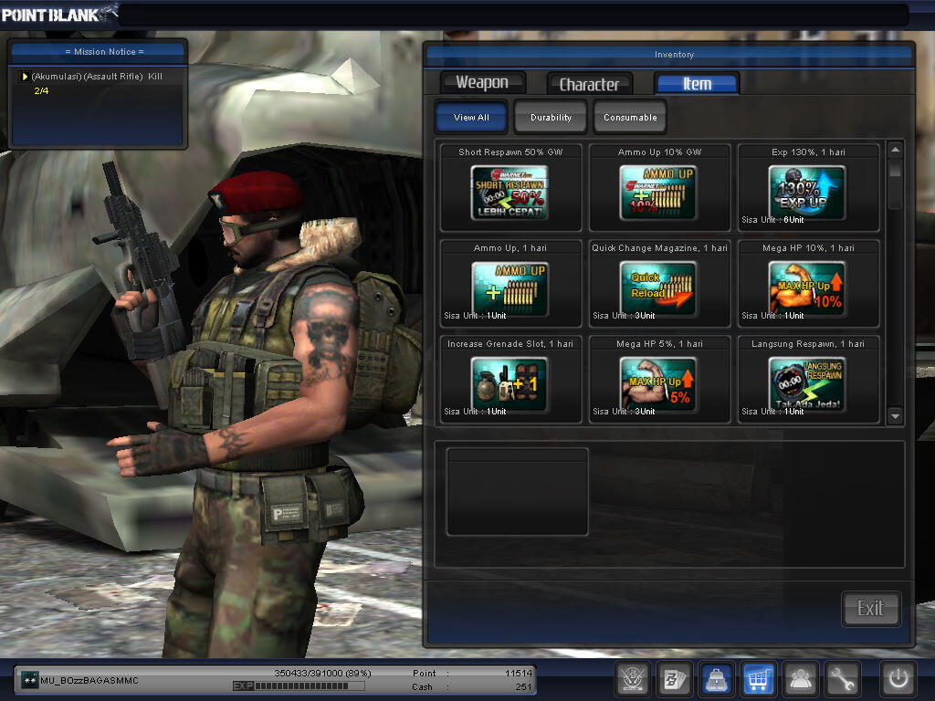WTB CHAR POINT BLANK (MAJOR, LETKOL, KOLONEL) FAST!
