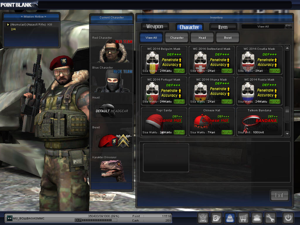 WTB CHAR POINT BLANK (MAJOR, LETKOL, KOLONEL) FAST!