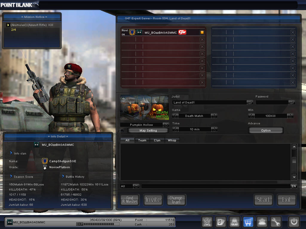 WTB CHAR POINT BLANK (MAJOR, LETKOL, KOLONEL) FAST!