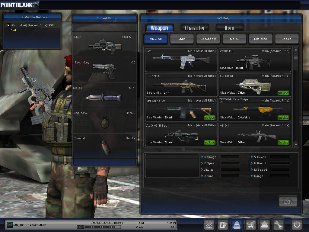 WTB CHAR POINT BLANK (MAJOR, LETKOL, KOLONEL) FAST!