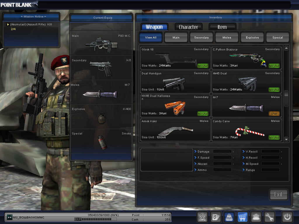 WTB CHAR POINT BLANK (MAJOR, LETKOL, KOLONEL) FAST!