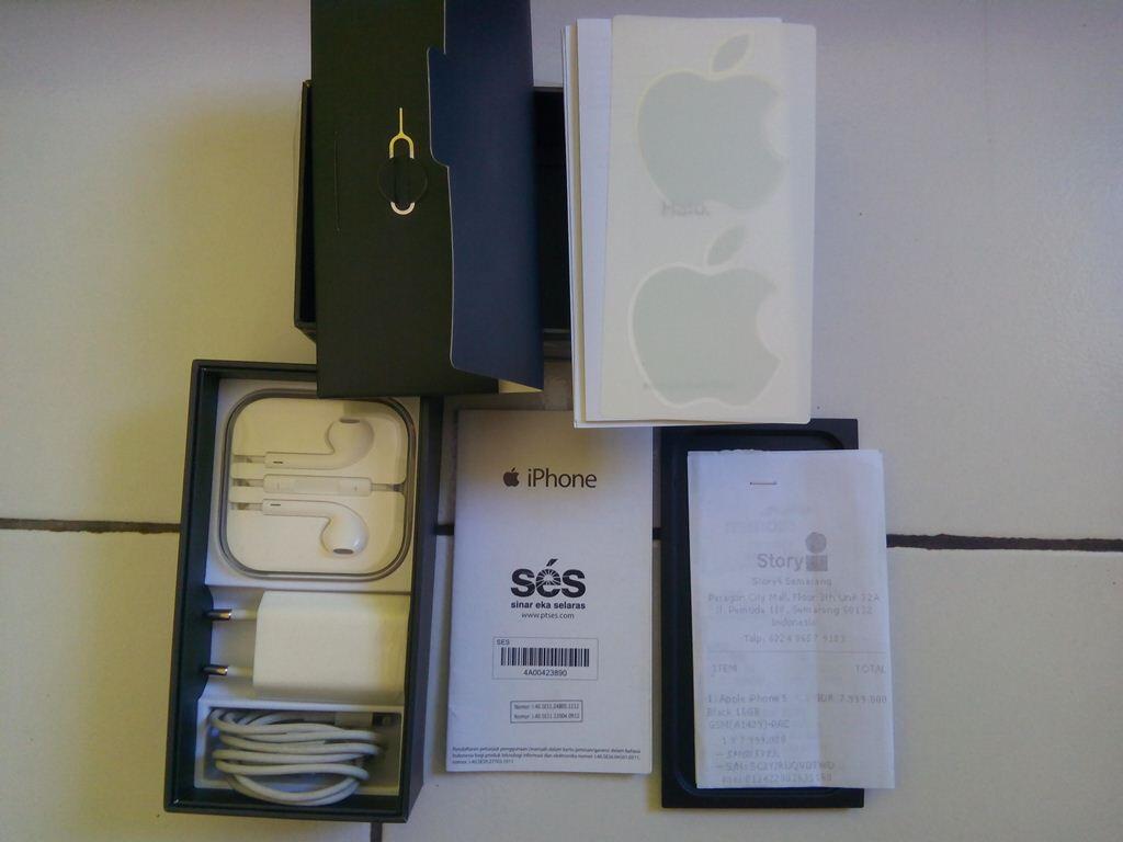 Iphone 5 16gb Hitam lengkap FU Semarang