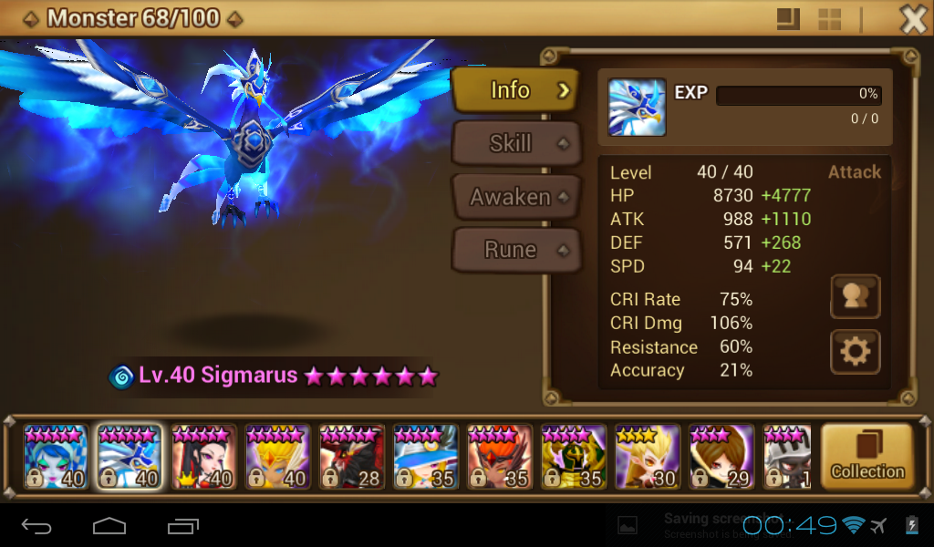 summoners war rakan(chimera fire) , sigmarus , *6 banyak