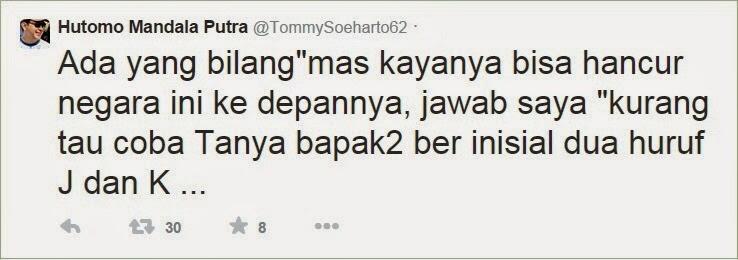 Tommy Soeharto : Soal Kehancuran Indonesia, Tanya Dua Inisial Ini 