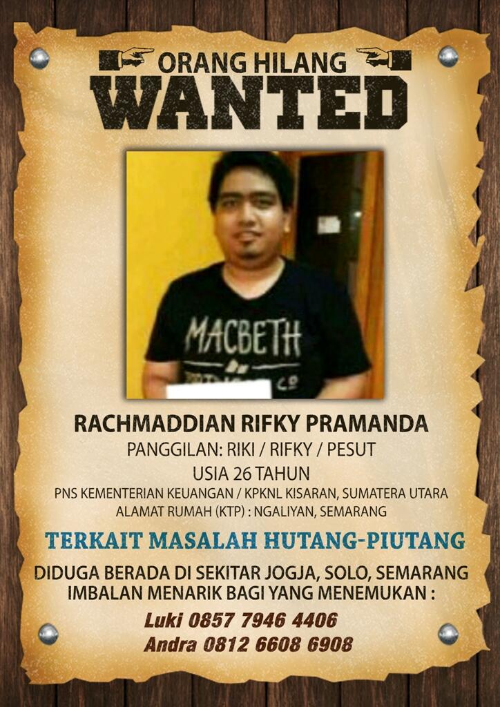 Pencarian Orang Hilang (Rachmaddhian Rifki)