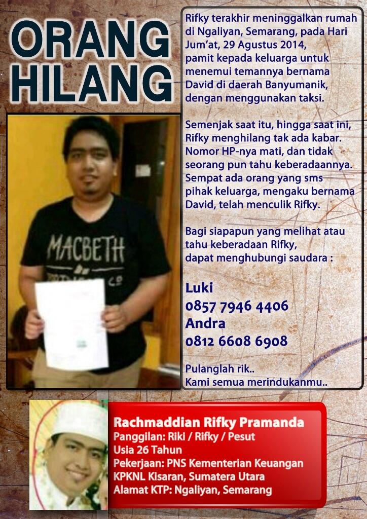 Pencarian Orang Hilang (Rachmaddhian Rifki)