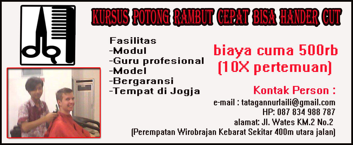 KURSUS POTONG RAMBUT BERGARANSI