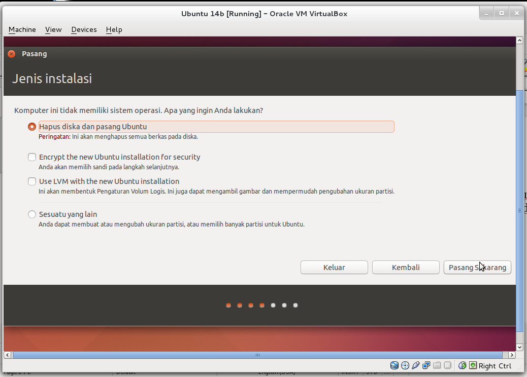 [share] Cara install linux desktop di virtualbox *Ubuntu 14 dan Opensuse 13*