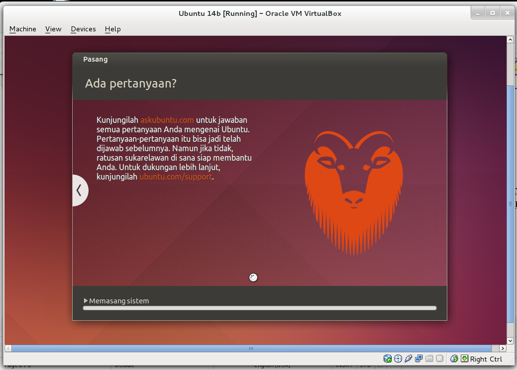 [share] Cara install linux desktop di virtualbox *Ubuntu 14 dan Opensuse 13*