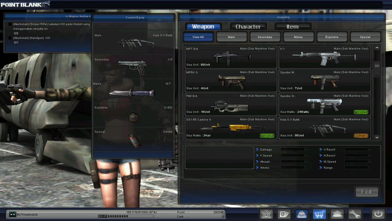 WTS CHAR POINT BLANK LETCOL G1