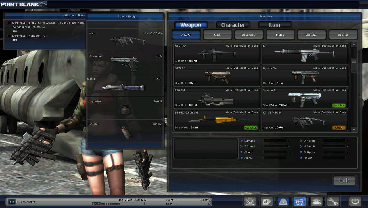WTS CHAR POINT BLANK LETCOL G1