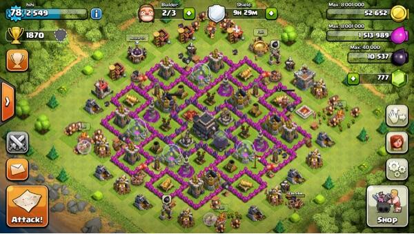 jual id Clash of clans lvl 78 TH 9 (pensiun)