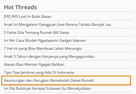 Keuntungan dan Kerugian Bersekolah dekat dengan Rumah