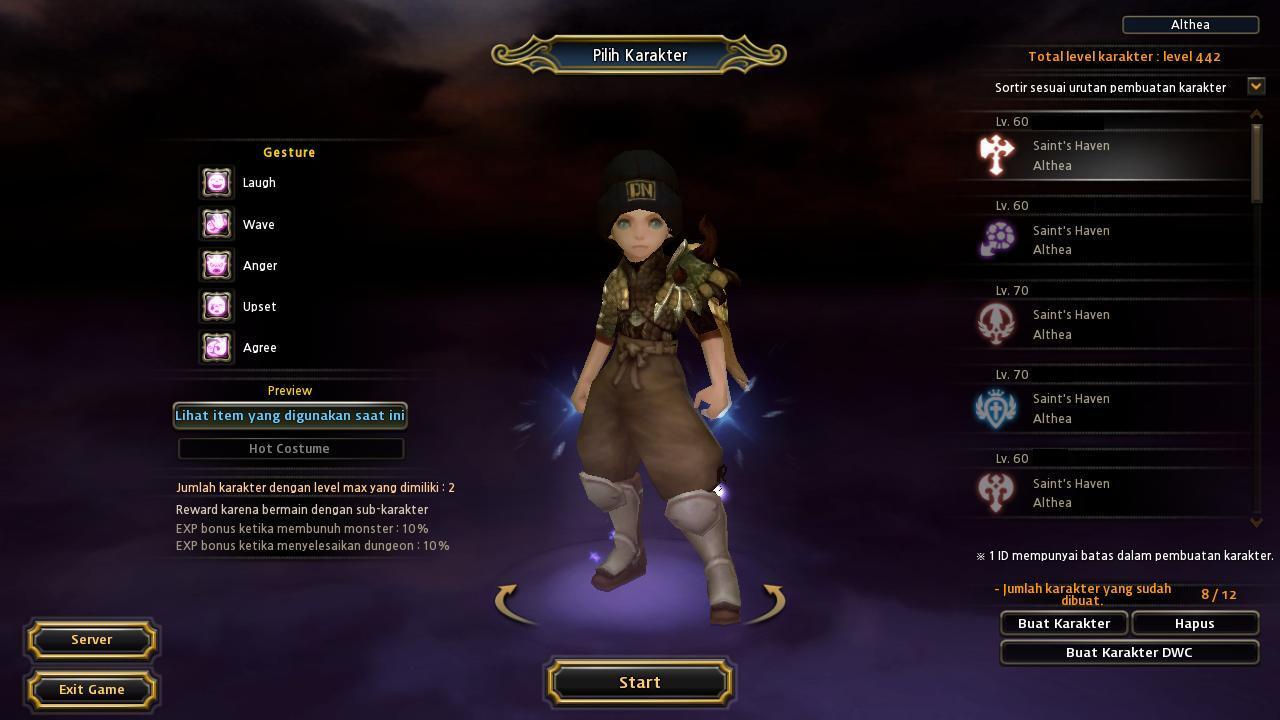 J<< Car Althea Level 70 LK dan Guardian 1 ID