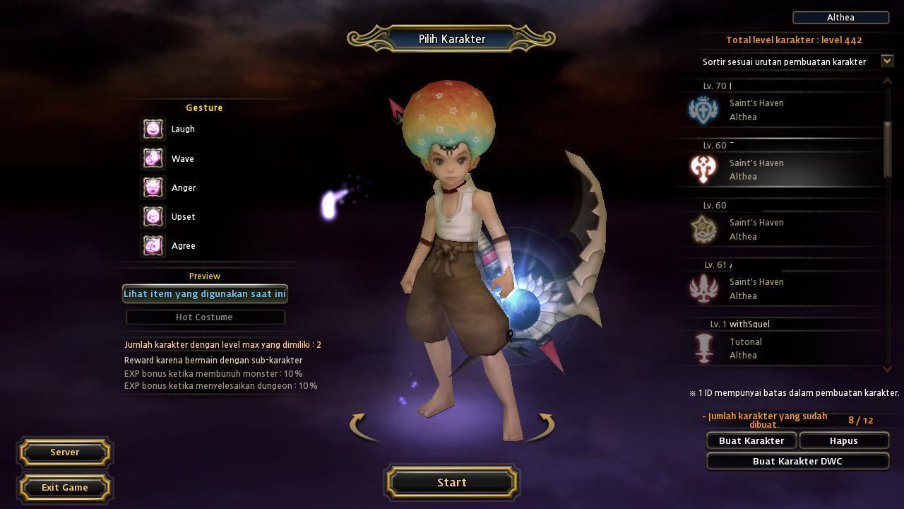 J<< Car Althea Level 70 LK dan Guardian 1 ID
