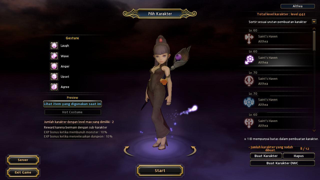 J<< Car Althea Level 70 LK dan Guardian 1 ID