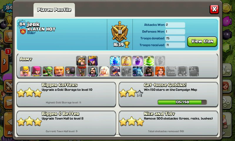 Di Jual Akun COC TH 9 Murah