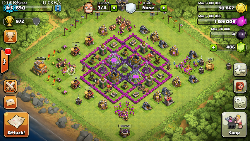 JUAL ID CLASH OF CLANS TH 7 LVL 63 ISTIMEWA + BONUS ID SEMARANG