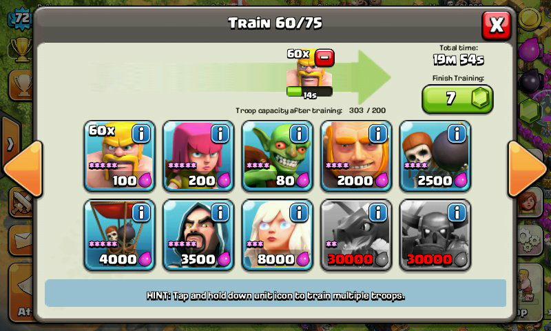 id clash of clans TH 9 dan TH 7 , murah pake banget !!