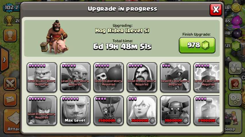 id COC / clash of clans TH9 level 102 cod JKT (+gmail)