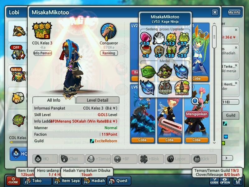WTS LostSaga Colonel Class 3 GG (+25Rame) (Guild:ExciteReborn)